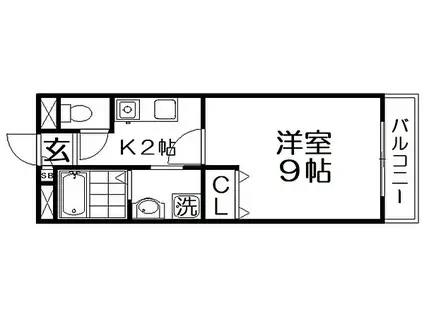 イストワールリーブ(1K/3階)の間取り写真