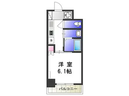 MAXIV大阪堺(1K/8階)の間取り写真