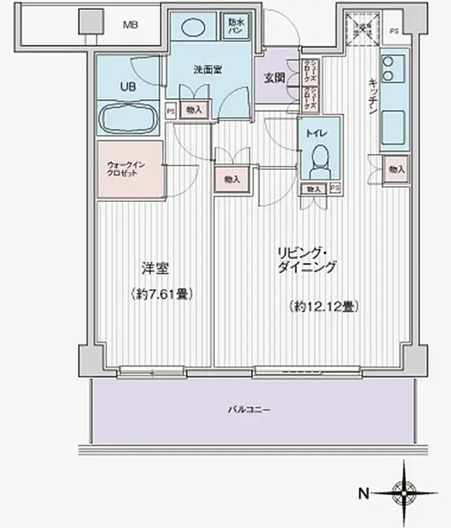 ブライトイースト芝浦 7階階 間取り