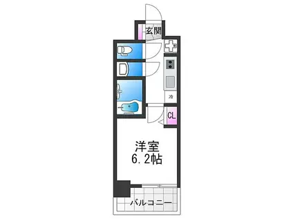 メインステージ天王寺サイドシティ(1K/9階)の間取り写真
