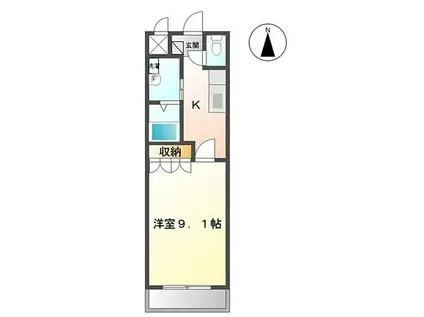 伊豆箱根鉄道駿豆線 伊豆仁田駅 徒歩1分 3階建 築17年(1K/1階)の間取り写真