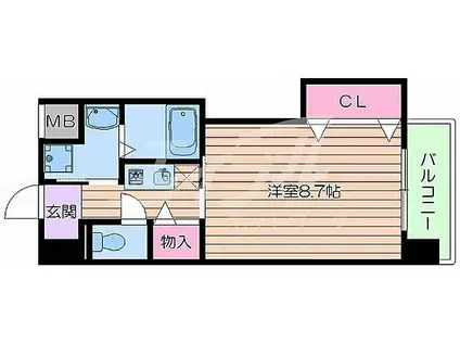 サウス アルカディア(1K/5階)の間取り写真