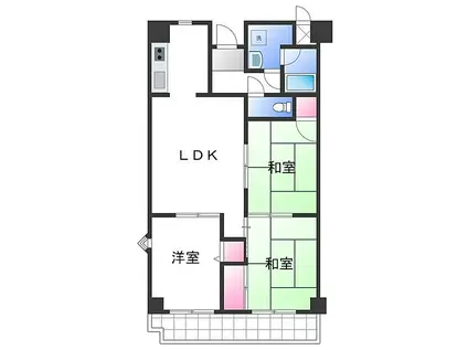 シャトークレール(3LDK/1階)の間取り写真