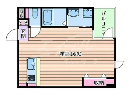 グランデージ新大阪(ワンルーム/4階)の間取り写真