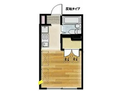 ハイツ西狛(ワンルーム/2階)の間取り写真