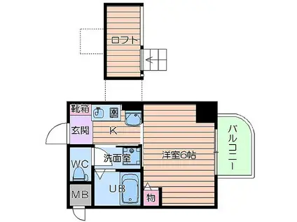エステムコート大阪城前・OBPリバーフロント(1K/9階)の間取り写真