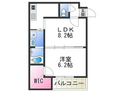 フジ丸 東上野芝町(1LDK/2階)の間取り写真