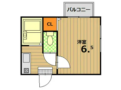 ラシャンブル名倉(1K/2階)の間取り写真