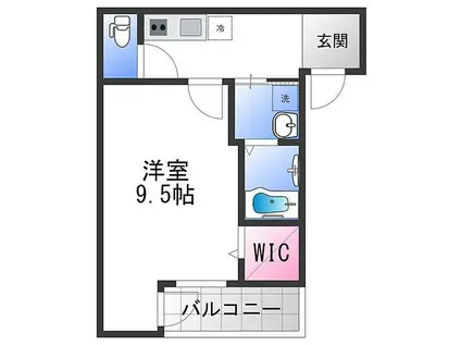 フジパレス八戸ノ里VI番館(1K/3階)の間取り写真