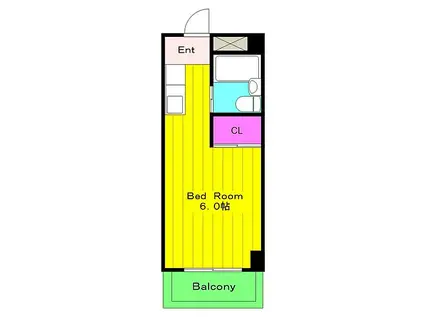 レナジア昭和(ワンルーム/2階)の間取り写真