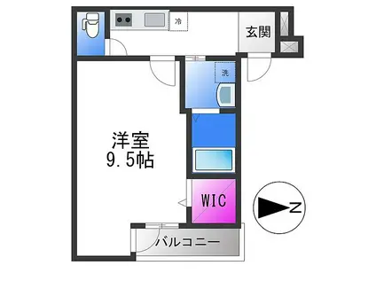フジパレス八戸ノ里III番館(1K/3階)の間取り写真