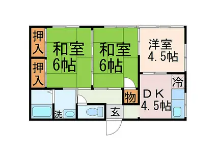 伊豆箱根鉄道駿豆線 韮山駅 徒歩19分 1階建 築37年(3DK)の間取り写真