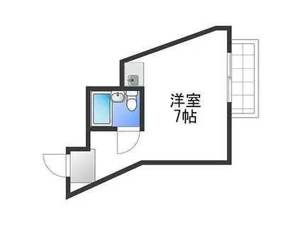 ビバ・イチヨシ(ワンルーム/4階)の間取り写真