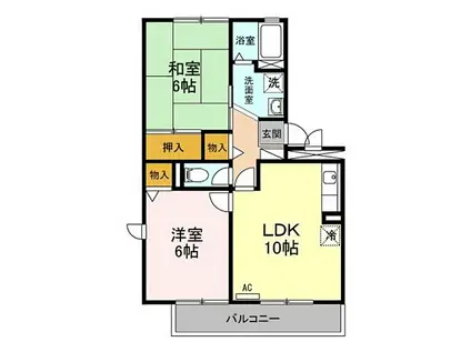 パークホームズ豊(2LDK/2階)の間取り写真