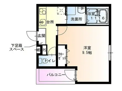 フジパレス堺石津川サウス(1K/3階)の間取り写真