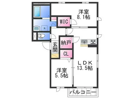 JR紀勢本線 海南駅 徒歩3分 3階建 築1年(2LDK/2階)の間取り写真