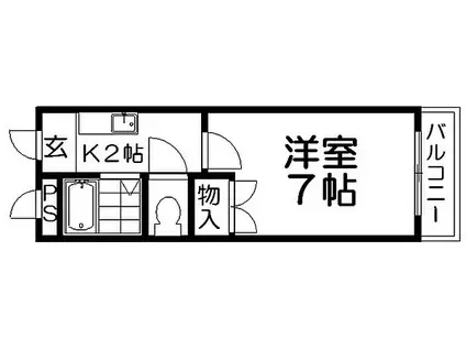 レスポワール太田(1K/3階)の間取り写真