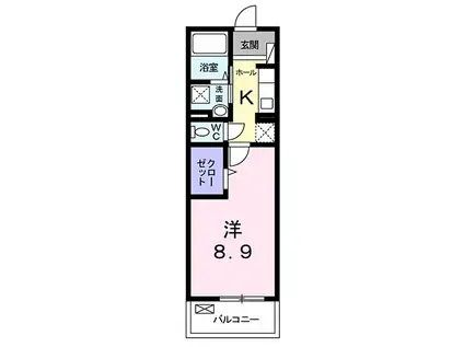 JR阪和線 紀伊駅 徒歩51分 3階建 築13年(1K/1階)の間取り写真