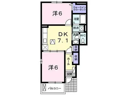 伊豆箱根鉄道駿豆線 伊豆仁田駅 バス乗車時間：9分 畑毛温泉バス停で下車 徒歩3分 2階建 築14年(2DK/1階)の間取り写真