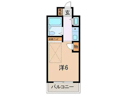 ダイアパレスステーションサイド富士(1K/4階)の間取り写真