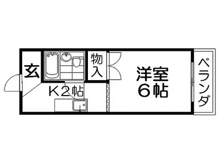 MAYUMIハイツ枚方8番館(1K/1階)の間取り写真