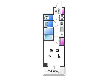 スプランディッド天王寺パークサイド(1K/10階)の間取り写真