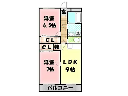伊豆箱根鉄道駿豆線 大場駅 徒歩10分 3階建 築25年(2LDK/2階)の間取り写真