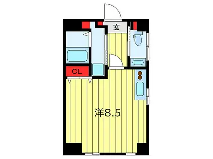 A2-HOUSE(ワンルーム/1階)の間取り写真