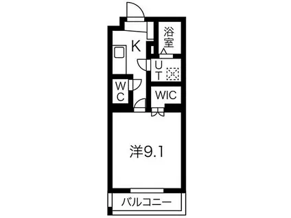 ヴィガラス永田町II(1K/3階)の間取り写真