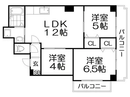 タウンプラザ東(2SLDK/2階)の間取り写真