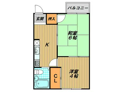 パル東須磨(2K/2階)の間取り写真