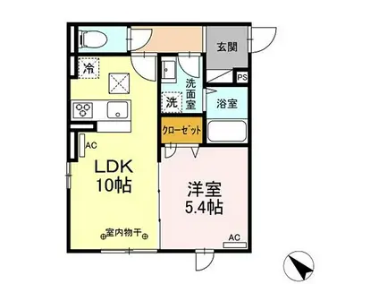 小田急江ノ島線 湘南台駅 徒歩12分 3階建 築1年(1LDK/3階)の間取り写真