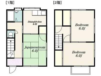 小田急小田原線 海老名駅 徒歩94分 2階建 築31年(3DK)の間取り写真