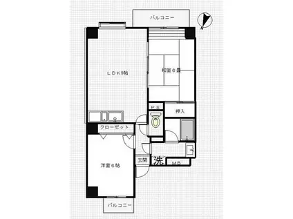 グランボヌール青葉台(2LDK/5階)の間取り写真