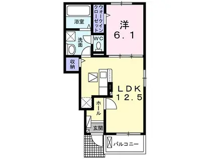 相鉄本線 希望ケ丘駅 徒歩14分 2階建 新築(1LDK/1階)の間取り写真