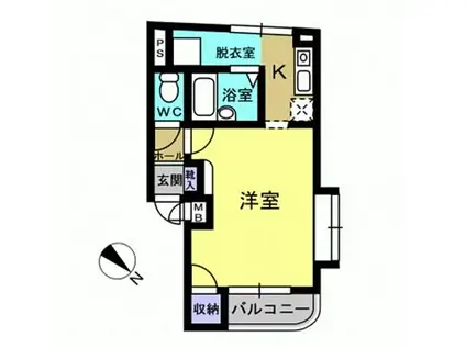 コンフォート玉龍(ワンルーム/2階)の間取り写真