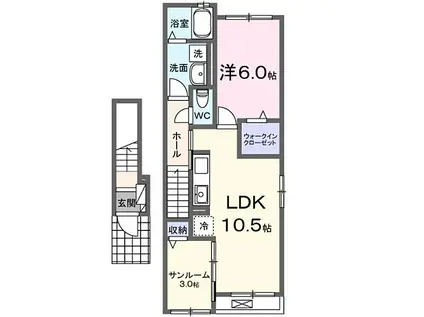 相鉄本線 瀬谷駅 徒歩11分 2階建 新築(1LDK/2階)の間取り写真