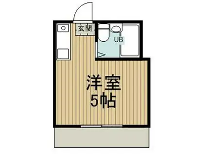 エステー生田1(ワンルーム/2階)の間取り写真