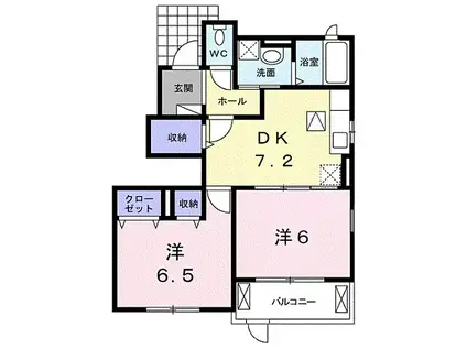 南海和歌山港線 和歌山港駅 徒歩28分 2階建 築6年(2DK/1階)の間取り写真