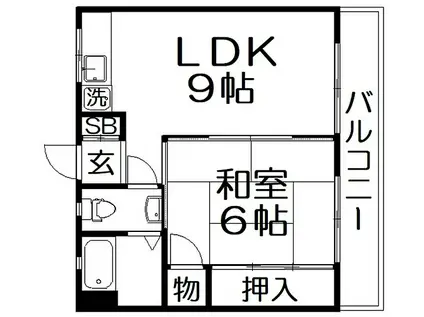 香南レジデンス(1LDK/3階)の間取り写真