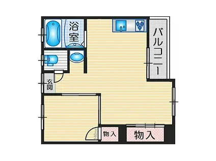 江坂ハウス(1LDK/1階)の間取り写真