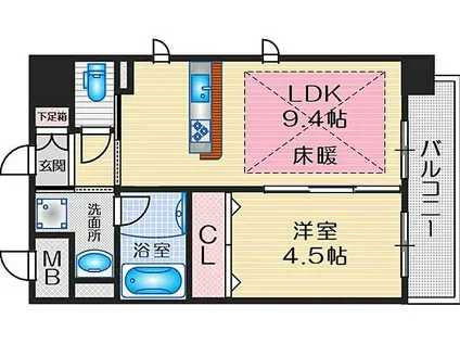 第25関根マンション(1LDK/10階)の間取り写真