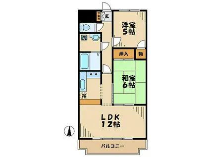 フォーリア23(2LDK/1階)の間取り写真