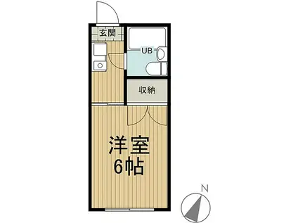 ハイツタカハシ(1K/1階)の間取り写真