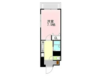 クレアトゥール松乃(1K/2階)の間取り写真