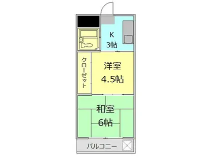 ベルエール御殿場A(2K/1階)の間取り写真