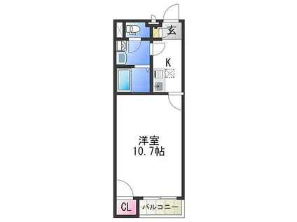 JR紀勢本線 海南駅 徒歩40分 2階建 築10年(1K/1階)の間取り写真