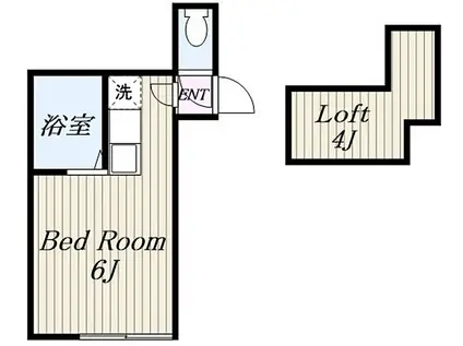 フォンターナ相模大野(ワンルーム/1階)の間取り写真