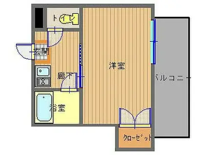 JR長崎本線 道ノ尾駅 徒歩20分 5階建 築32年(1K/5階)の間取り写真