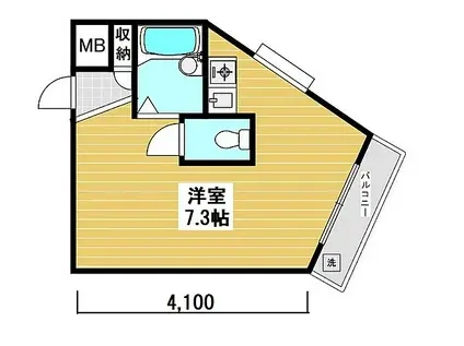センス富田林(ワンルーム/2階)の間取り写真